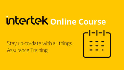 intertek thumbnail with text saying online course