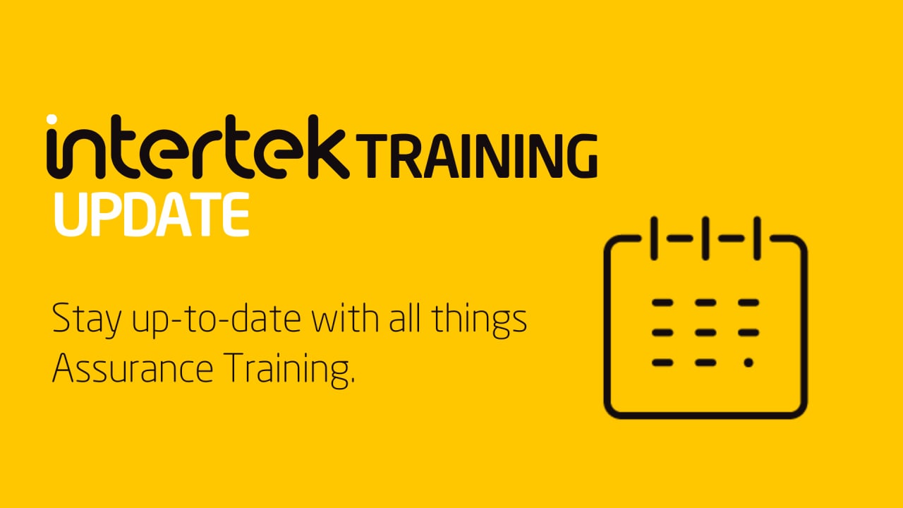 thumbnail with text saying intertek training update